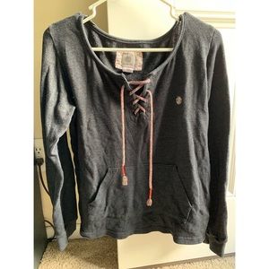 Grey Element pullover with colorful ties size M